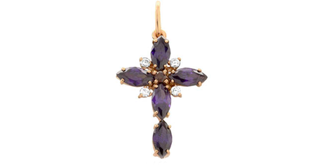 кр069 Крест со вставками