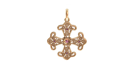 пд074 Крест ажурный