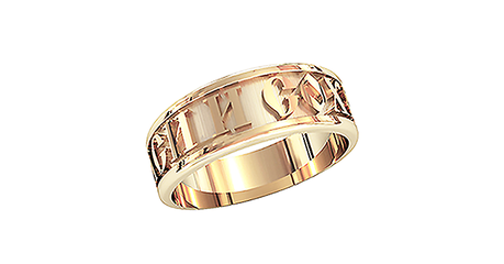 кс001 Кольцо с молитвой 