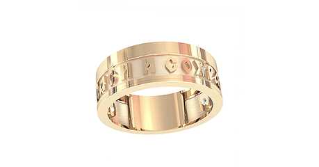 кс006 Кольцо с молитвой 