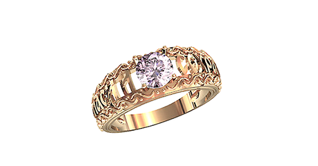 кс012 Кольцо с молитвой