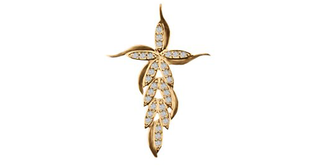 пд044 Роскошный подвес с фианитами 