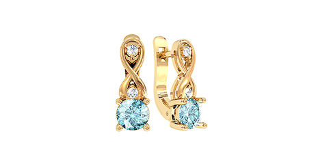 дт001 Серьги с фианитами 