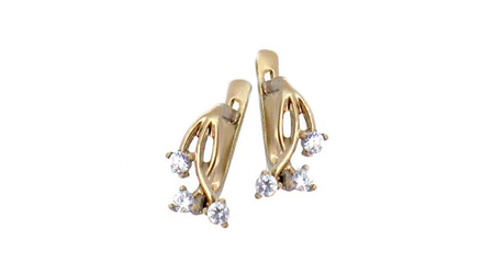 дт085 Серьги - ягодки на английском замке.