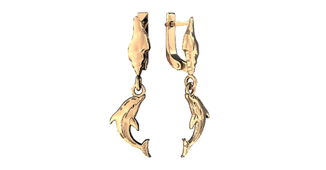  дт088 Серьги-подвески 