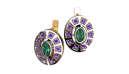 ск005 Серьги с фианитами