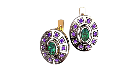 ск005 Серьги с фианитами