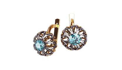 ск007 Серьги с фианитами