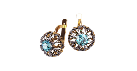 ск007 Серьги с фианитами