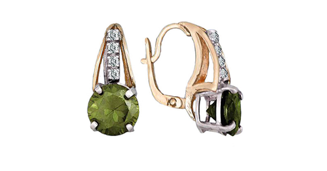 ск017 Серьги с крупными фианитами