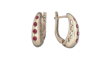 ск035 Серьги с фианитами 