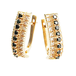  ск037 Золотые серьги с фианитами