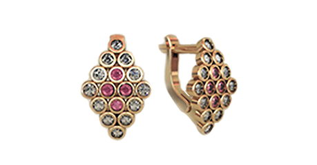 ск042 Золотые серьги 