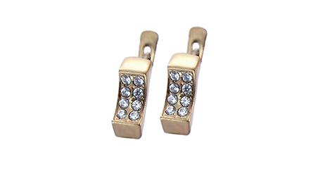 ск045 Серьги с фианитами 