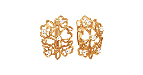 ск062 Золотые серьги 