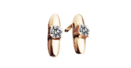 ск094 Серьги с фианитами 