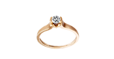 ск095 Кольцо с камушком из золота