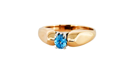 ск103 Кольцо с фианитом в золоте