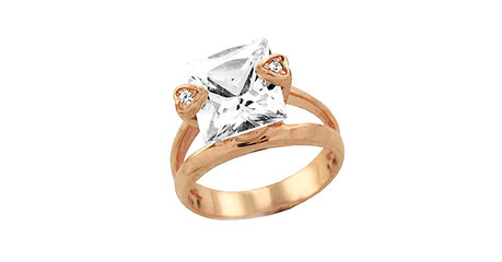 ск106 Кольцо с фианитом огранки 