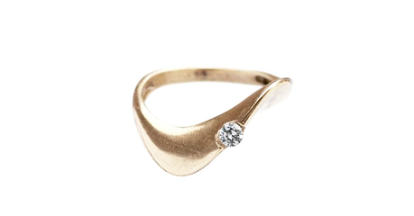 ск129 Кольцо с фианитом