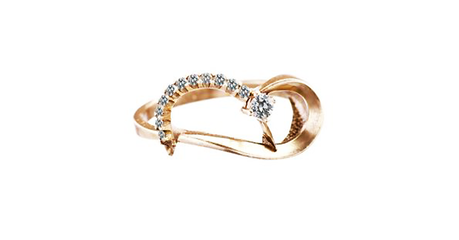 ск130 Кольцо с фианитами