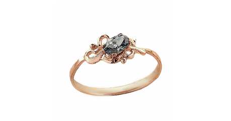 ск134 Золотое кольцо с фианитом