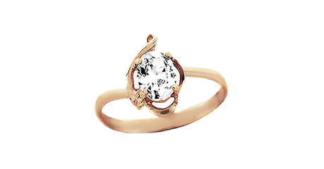 ск138 Золотое кольцо с камушком