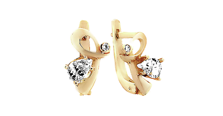 ск139 Серьги с фианитами