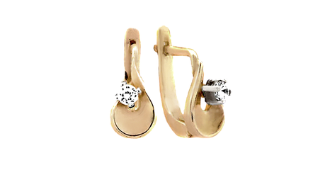 ск143 Серьги с фианитами