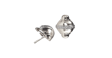 ск148 Серьги-пусеты с фианитами 