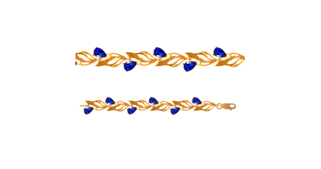 Браслет литьевой с фианитами бр004