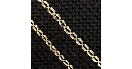 Цепь штампованная №9, застежка-карабин. Цена - за 50 см.