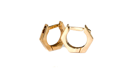 дт003 Серьги детские с гранями