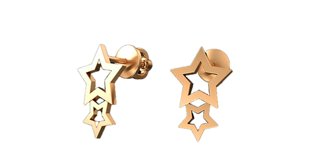 дт011  Серьги-гвоздики детские 