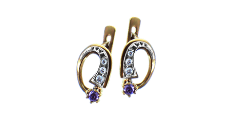 дт056 Серьги детские с фианитами