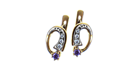 дт056 Серьги детские с фианитами