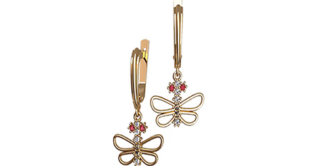 дт083 Серьги-подвески 