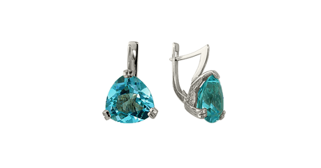 кт016-1 Женские серьги с крупными вставками.