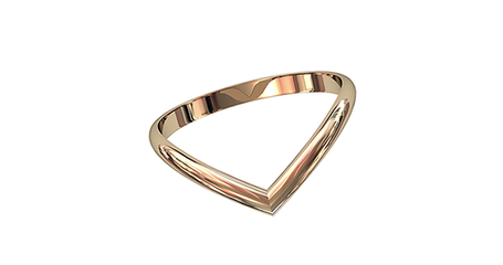 кц038 Кольцо - угол из золота без камней. 