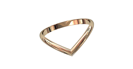 кц038 Кольцо - угол из золота без камней. 