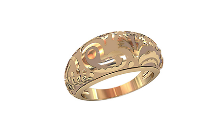 кц051 Золотое кольцо 