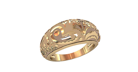 кц051 Золотое кольцо 