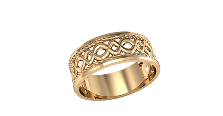 кц053 Золотое кольцо-косичка без камней 