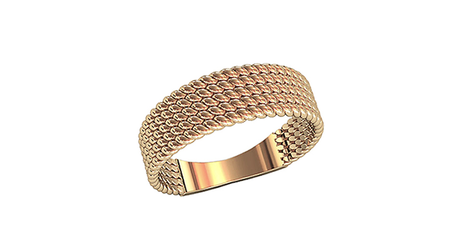 кц056 Повседневное золотое кольцо. 