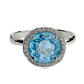 кц074 Сказочное кольцо с фианитом под топаз