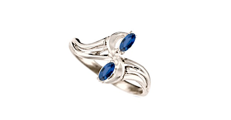 кц078 Два овала в одном кольце 