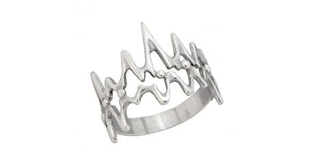 кц087 Кольцо «Геометрия» без вставок.