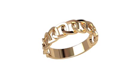 кц112 Золотое кольцо в виде браслета без камней 