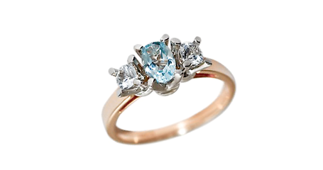 кц134 Кольцо из золота с фианитами разной формы 