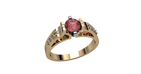 кц143 Кольцо из золота с фианитом.